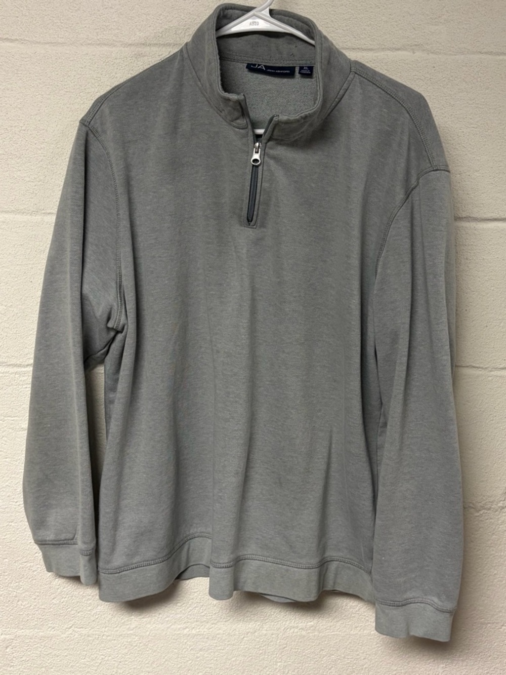 John Ashford Men’s Gray Quarter-Zip Men’s Sweater Size XL